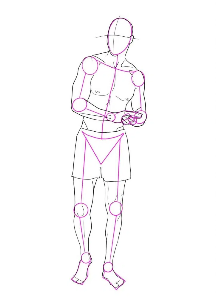 Male Body Reference - Male showing muscles pose | PoseMy.Art