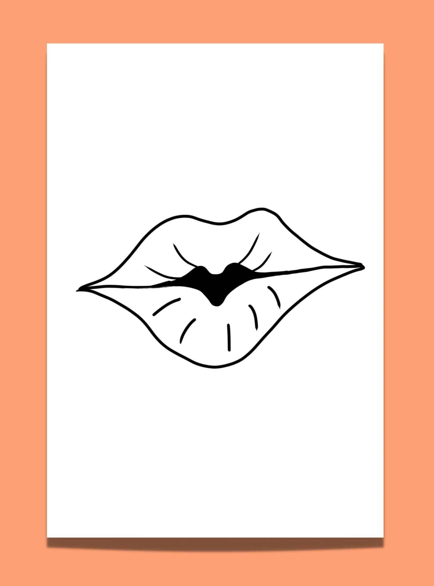 Free Lips Template 9 Fun Lips and Mustache Printables Artsydee