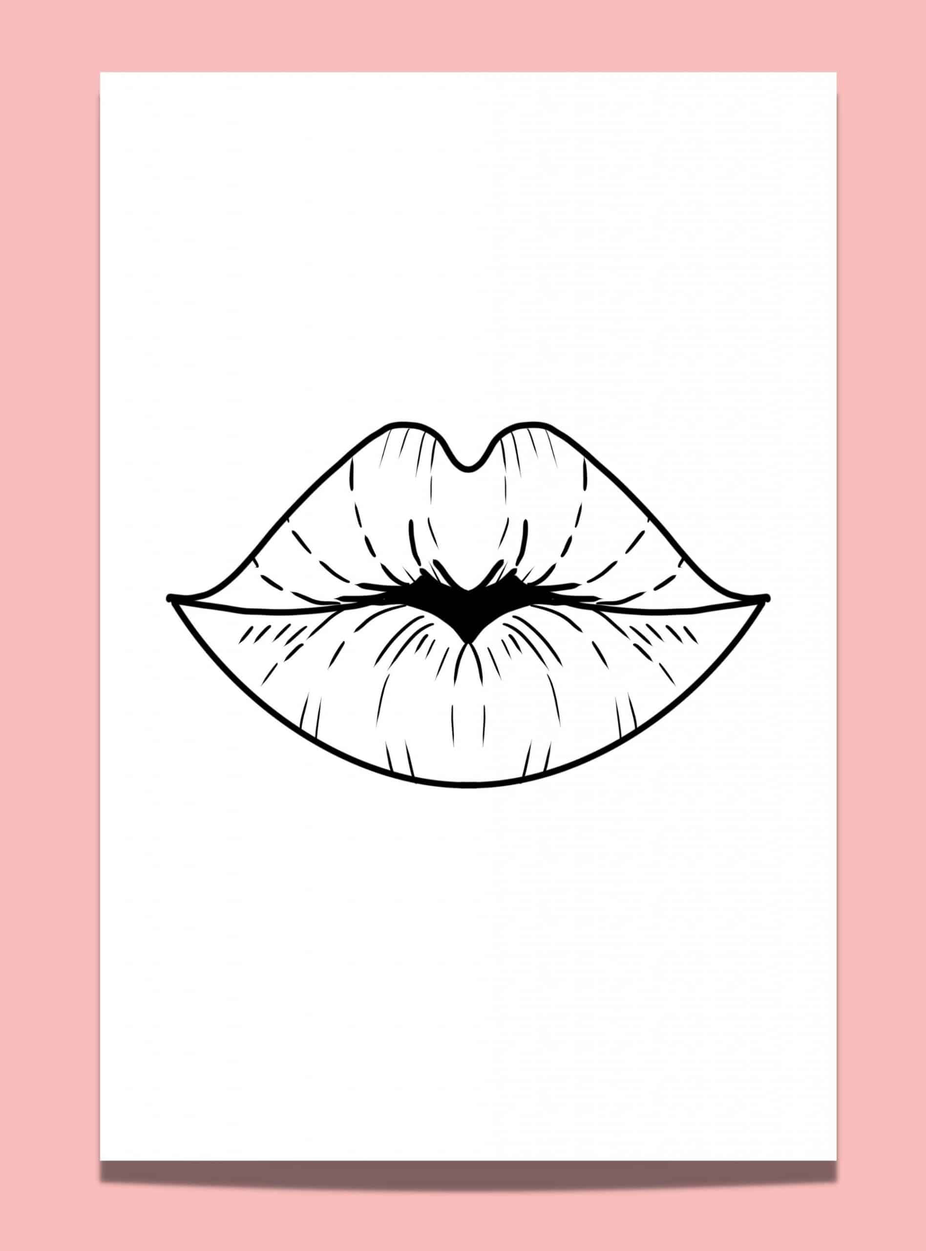 Free Lips Template: 9 Fun Lips and Mustache Printables - Artsydee ...