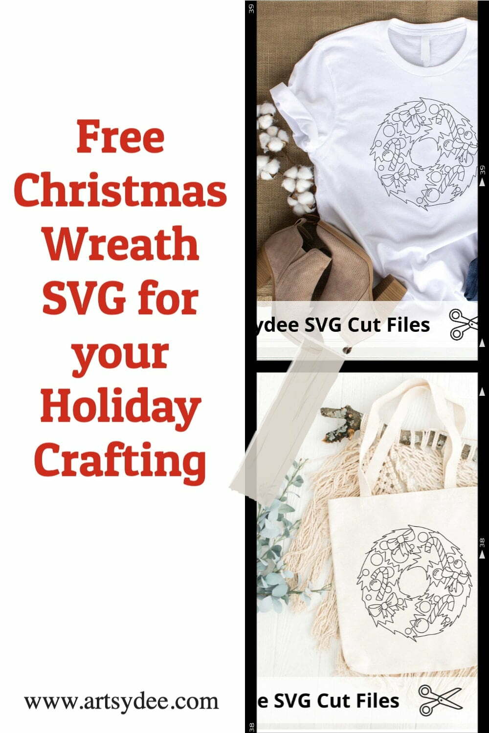 Free Christmas Wreath SVG for Your Holiday Crafting! - Artsydee - Drawing, Painting, Craft 