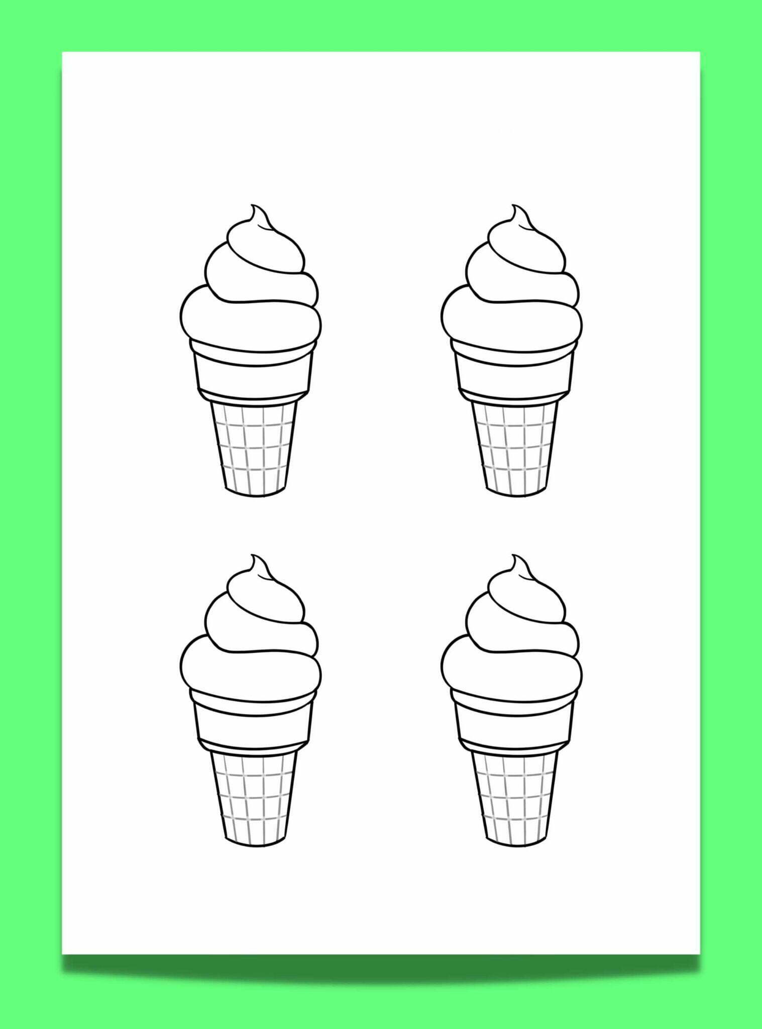 Get Creative with These 14 Free Ice Cream Cone Template Printables ...