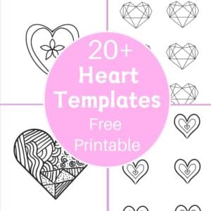 20 Heart Templates | FREE Printables for Your Creative Projects ...