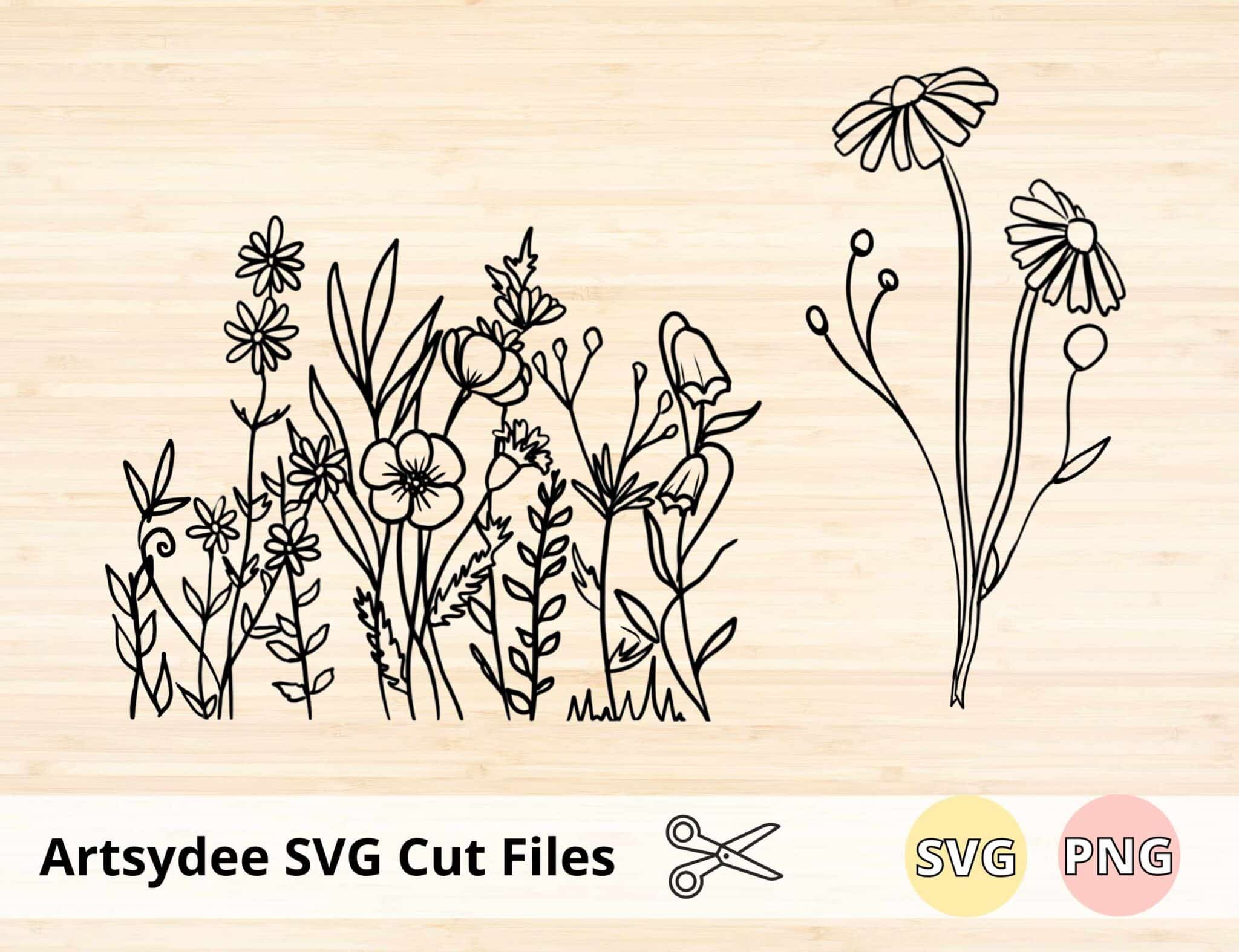 Wildflowers Svg Free - Artsydee - Drawing, Painting, Craft & Creativity