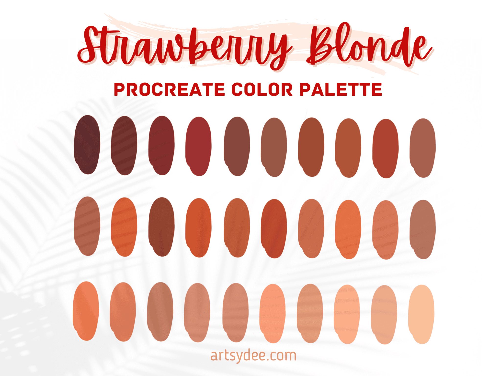 Blonde Hair Color Palette Procreate: 4 Beautiful Blondes - Artsydee ...