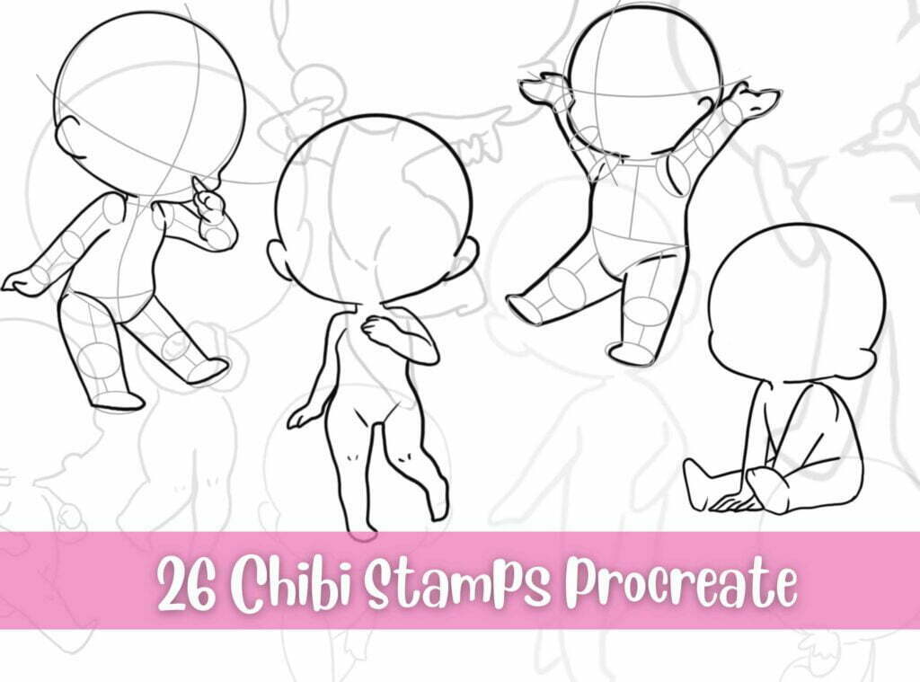 Procreate Chibi Stamps - Artsydee - Drawing, Painting, Craft & Creativity