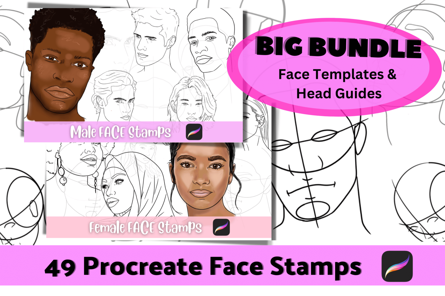 27 Procreate Face Templates The Ultimate Resource for Digital Portrait