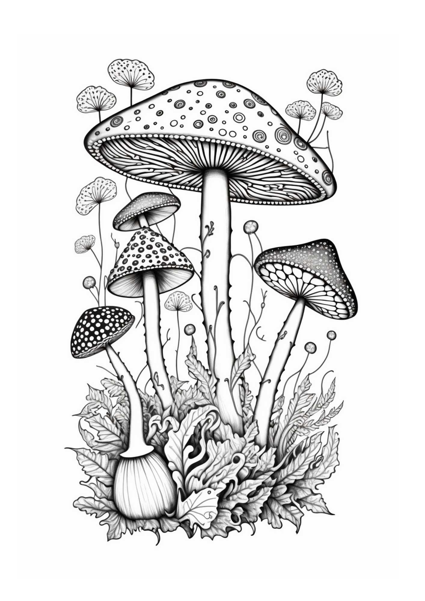 15 Free Mushroom Coloring Pages - Artsydee - Drawing, Painting, Craft ...