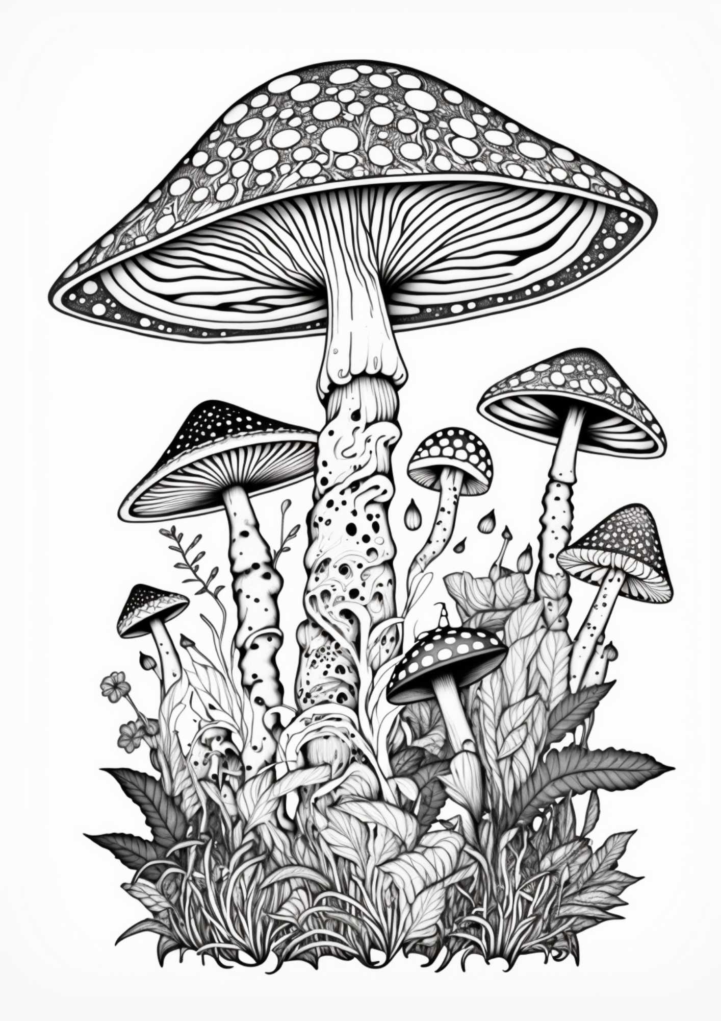 15 Free Mushroom Coloring Pages - Artsydee - Drawing, Painting, Craft ...