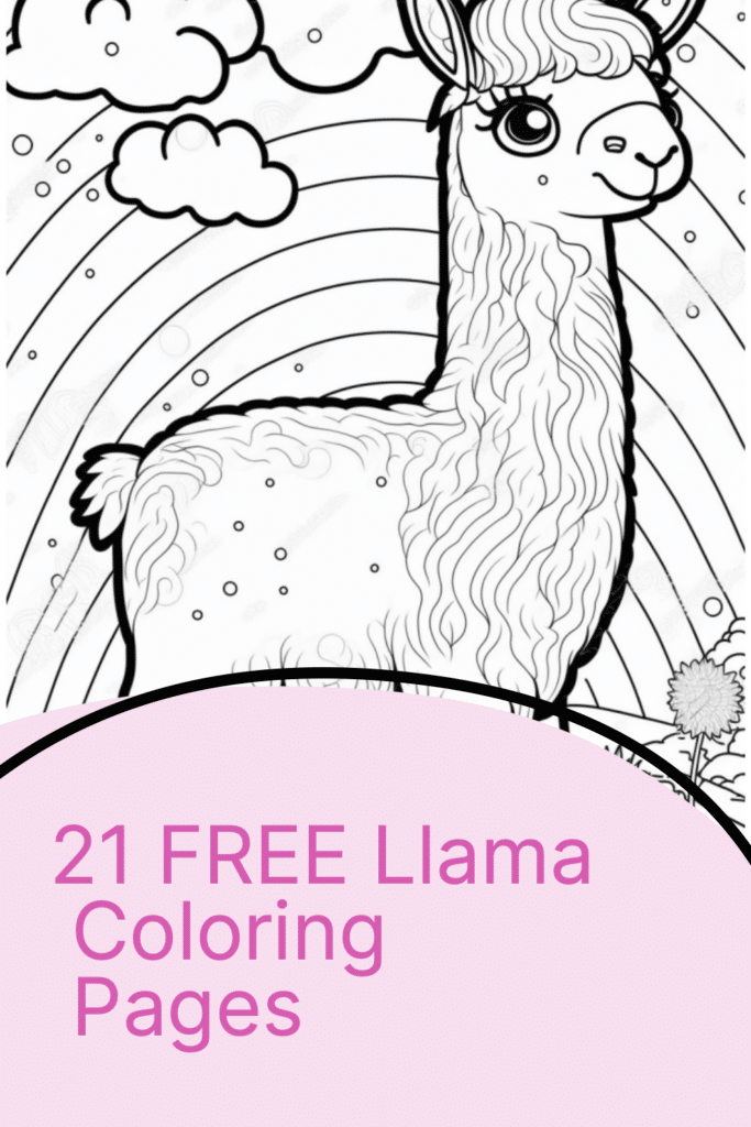 21 Free Llama Coloring Page Printables Artsydee Drawing Painting