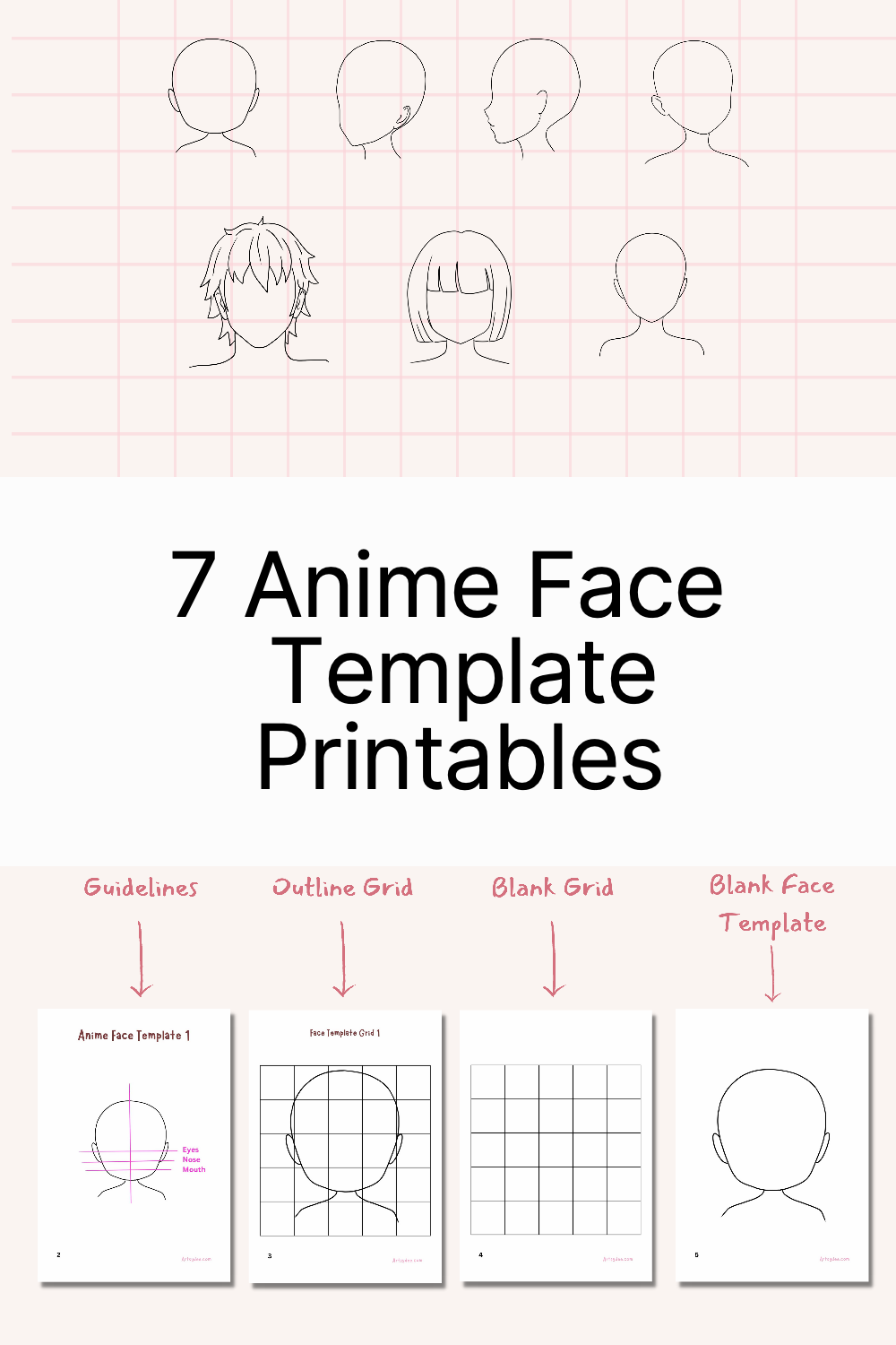 7 Anime Face Template Guides Mastering Anime Drawing Artsydee