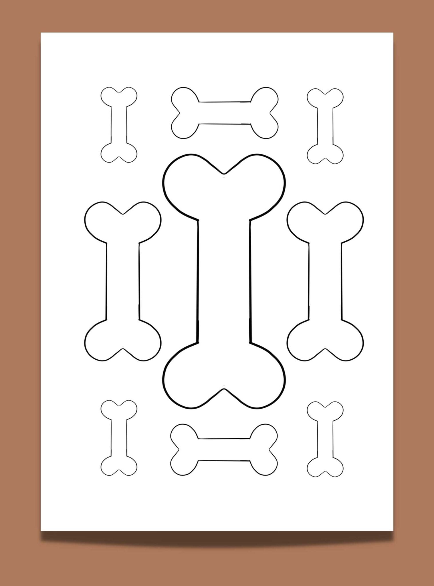 Looking for a Dog Bone Template Printable? 4 Cute Dog Bone Templates