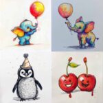 cute colorful drawings