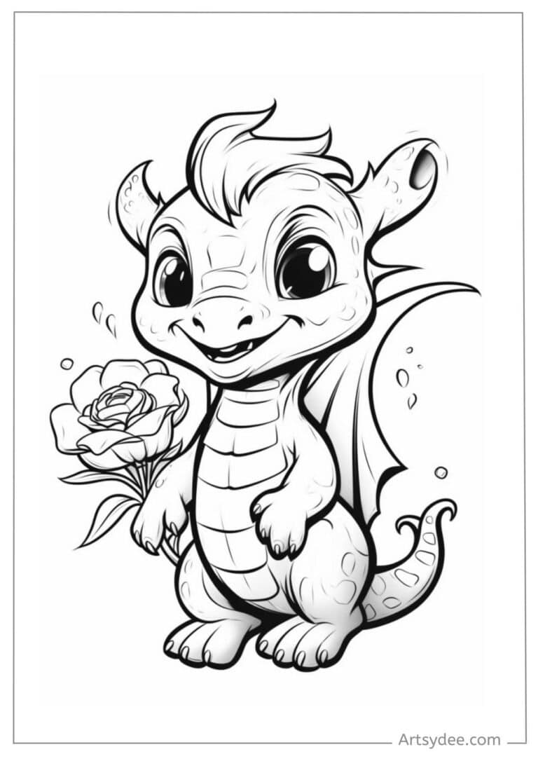 Fantasy Art Fun: Dive Into 49 Free Dragon Coloring Pages - Artsydee ...