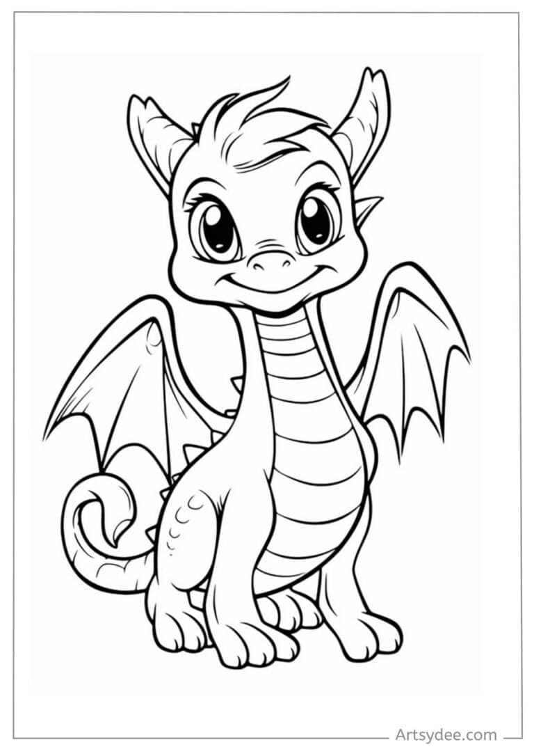 Fantasy Art Fun: Dive Into 49 Free Dragon Coloring Pages - Artsydee ...