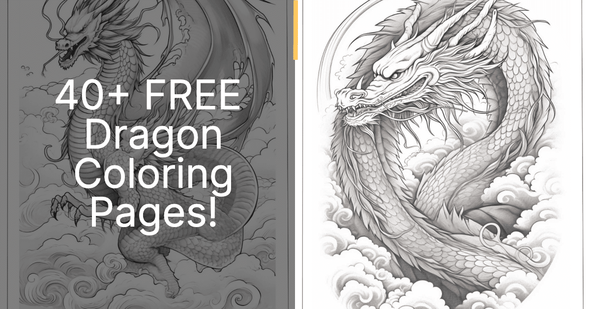 cool dragon coloring pages for adults