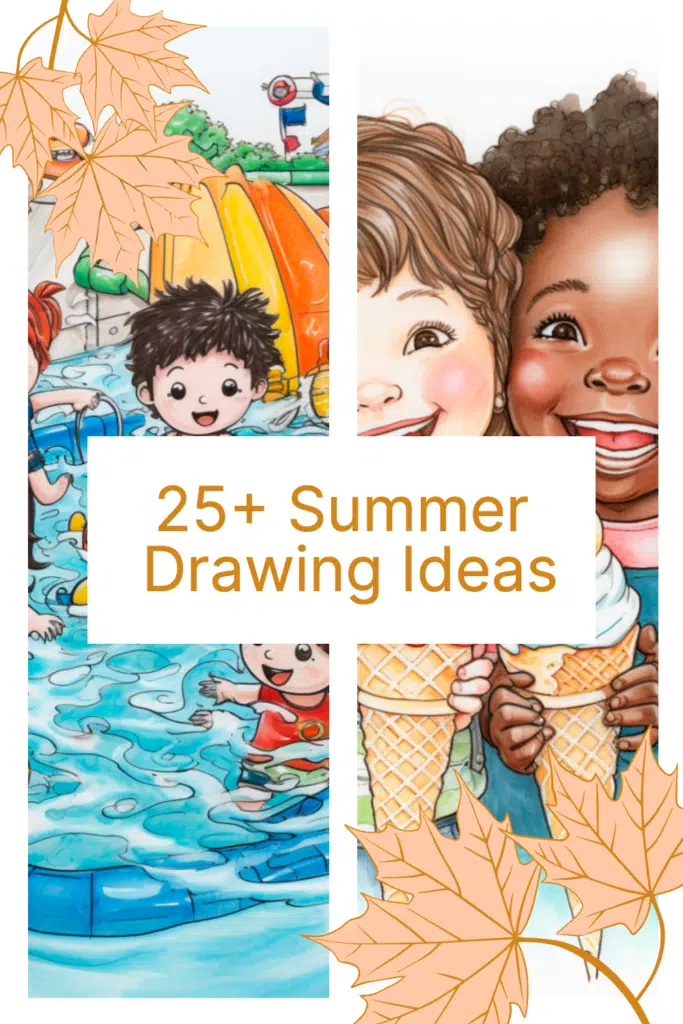 How to Draw Summer Vacation Scenery (Summer Season) Step by Step |  DrawingTutorials101.com