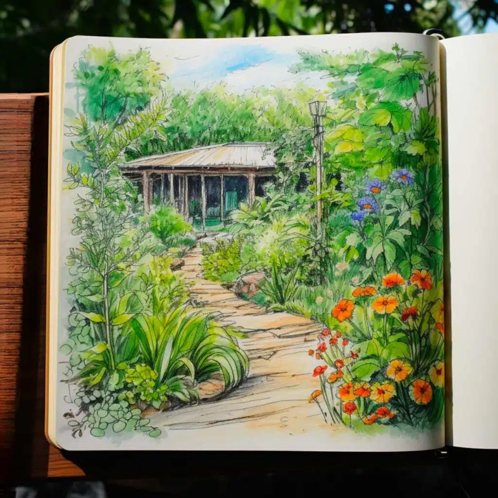 How To Draw Garden Scenery step by step || Garden Drawing | Beautiful scenery  drawing, Flower garden drawing, Garden drawing