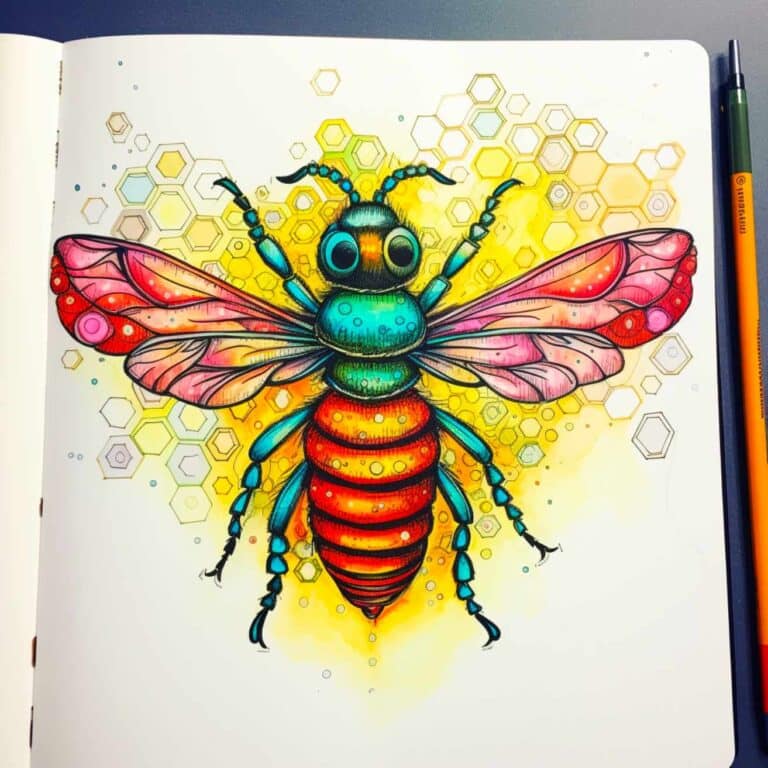 Spring Drawing Ideas A Bee