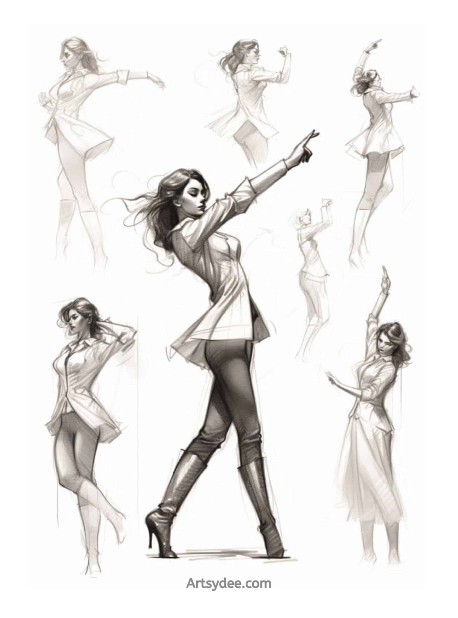 80+ Essential Female Pose Reference Images for Artists - Artsydee ...