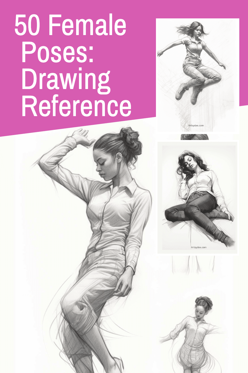 80+ Essential Female Pose Reference Images for Artists - Artsydee ...