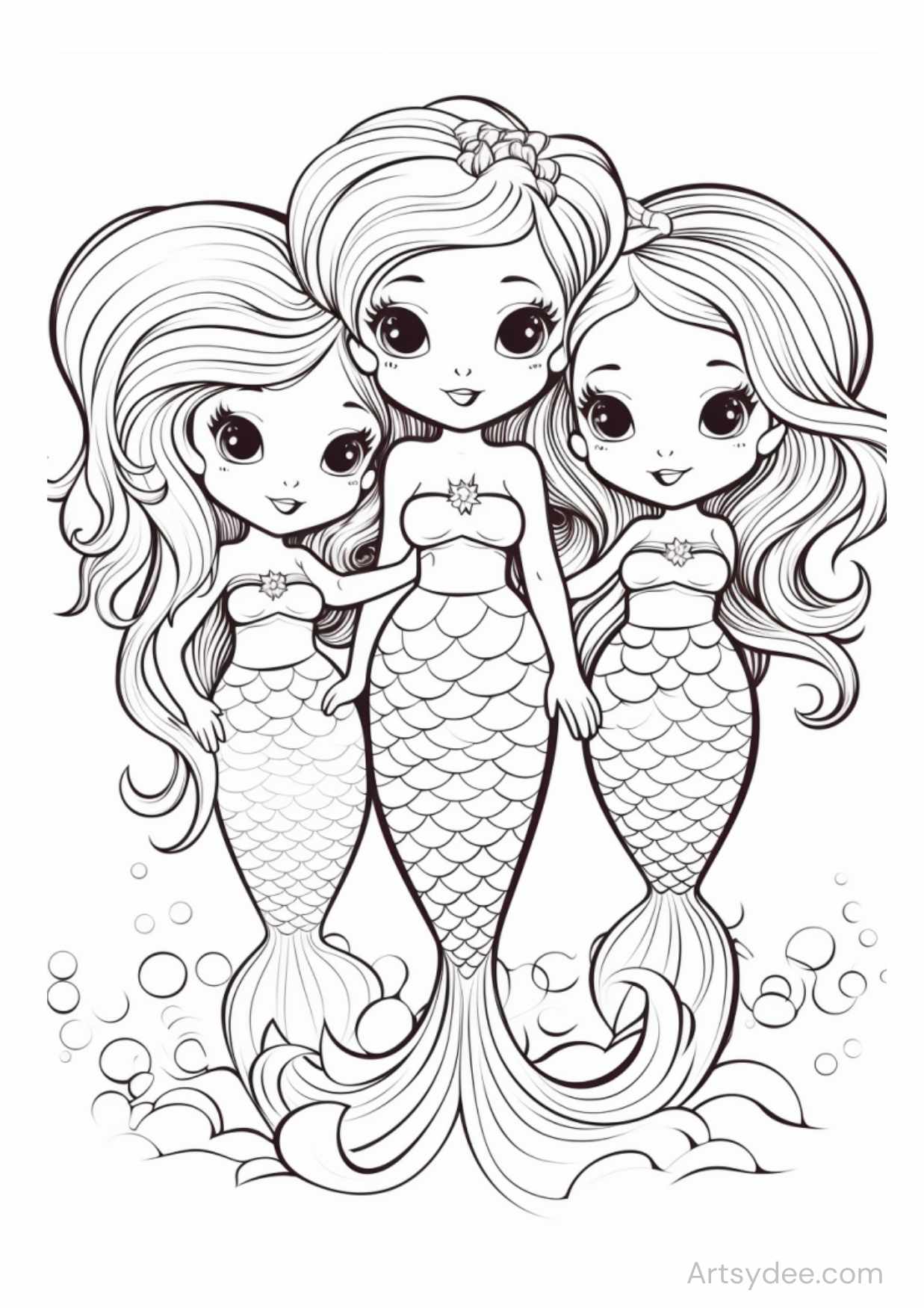 43 Mermaid Coloring Pages: Dive Into Magical Underwater Worlds ...