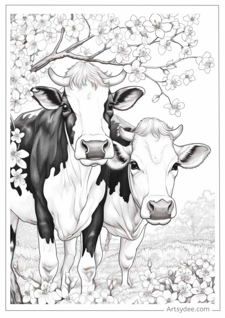 21+ Free Adorable Cow Coloring Pages for Moo-velous Fun! - Artsydee ...