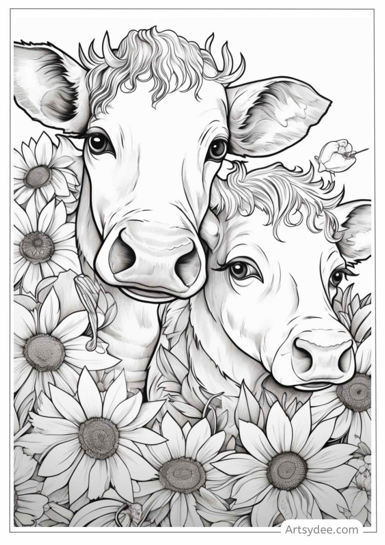 21+ Free Adorable Cow Coloring Pages for Moo-velous Fun! - Artsydee ...