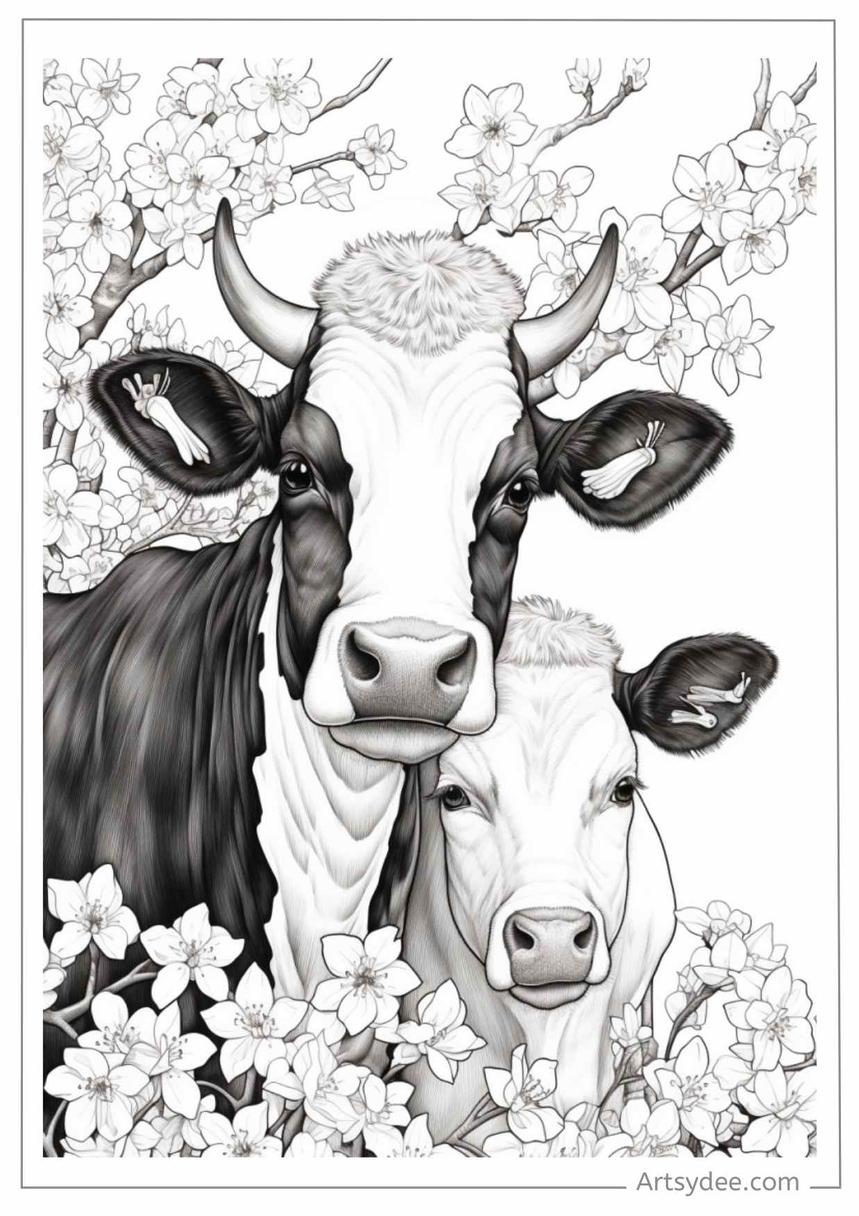 21+ Free Adorable Cow Coloring Pages for Moo-velous Fun! - Artsydee ...