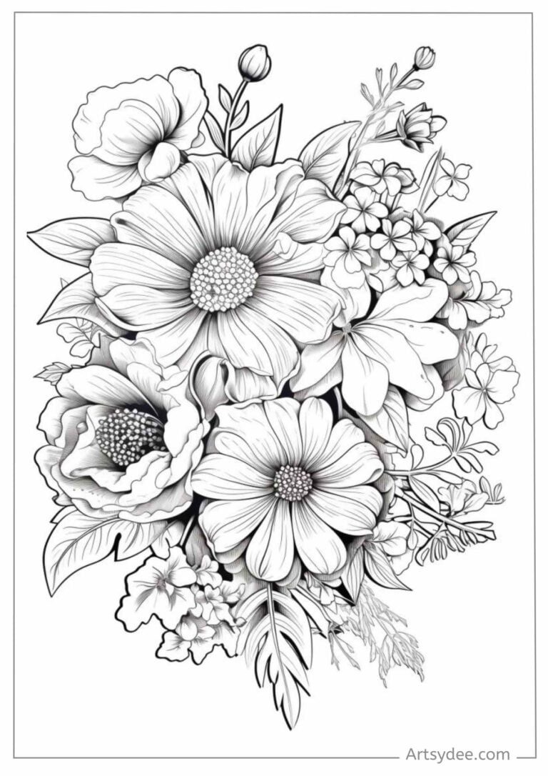 Blossom Your Creativity: 60+ Free Flower Coloring Pages to Inspire Your ...