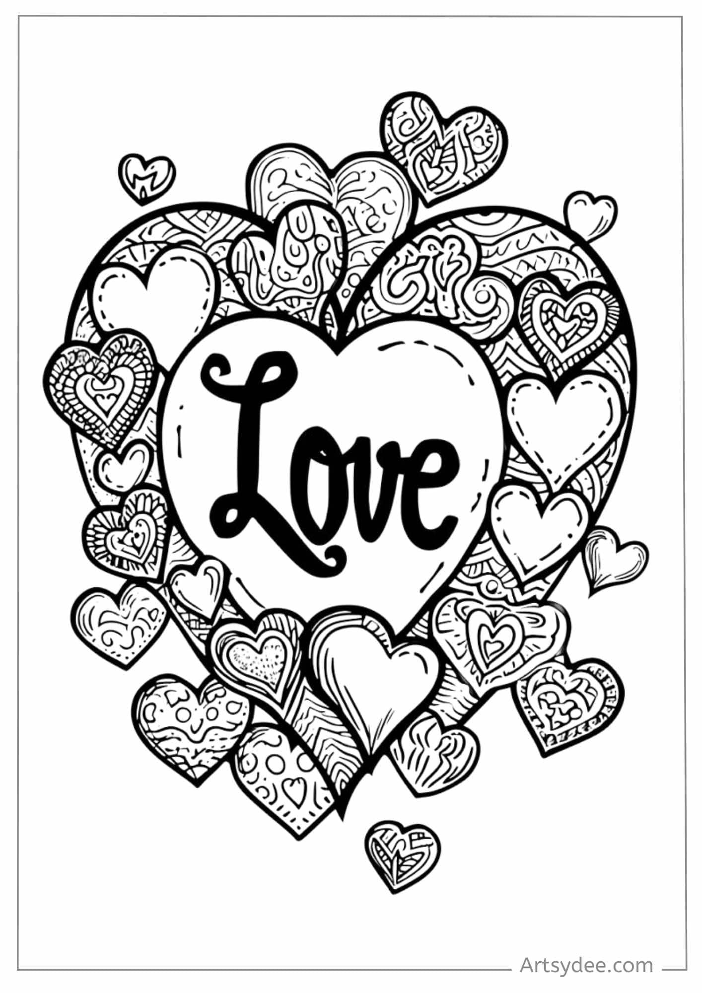 Embrace the Art of Love with 17 Free Printable Heart Coloring Pages ...