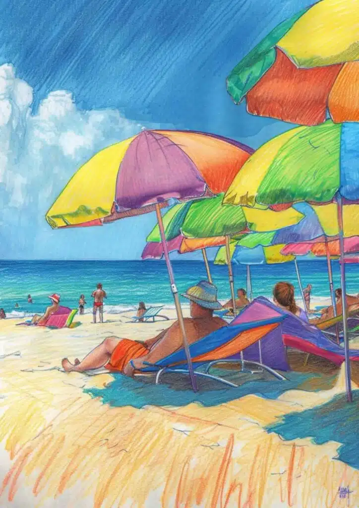 AP Drawing - Easy And Simple Sea Beach Scenery Drawing -... | Facebook