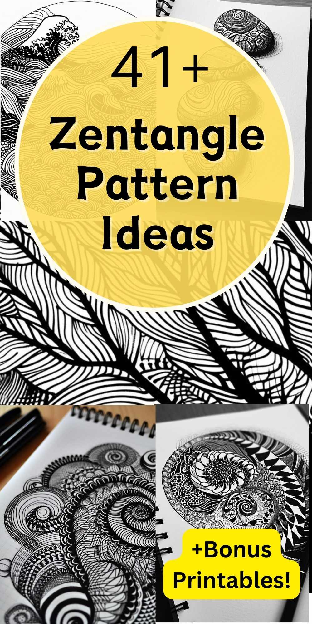 41+ Zentangle Inspired Patterns for Every Artist - Simple to Complex ...