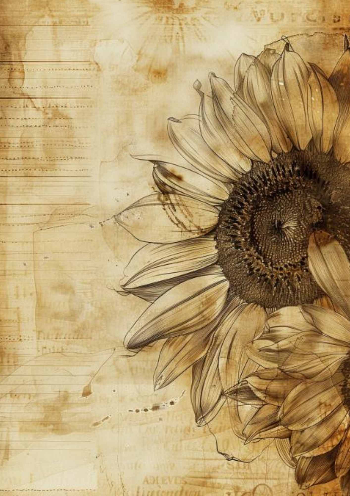 80+ Sunflower Junk Journal Pages (Free Printables for Your Crafting ...