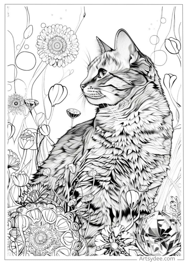 40+ Kitty Cat Coloring Pages for Kids & Adults! (Free Printable PDF ...