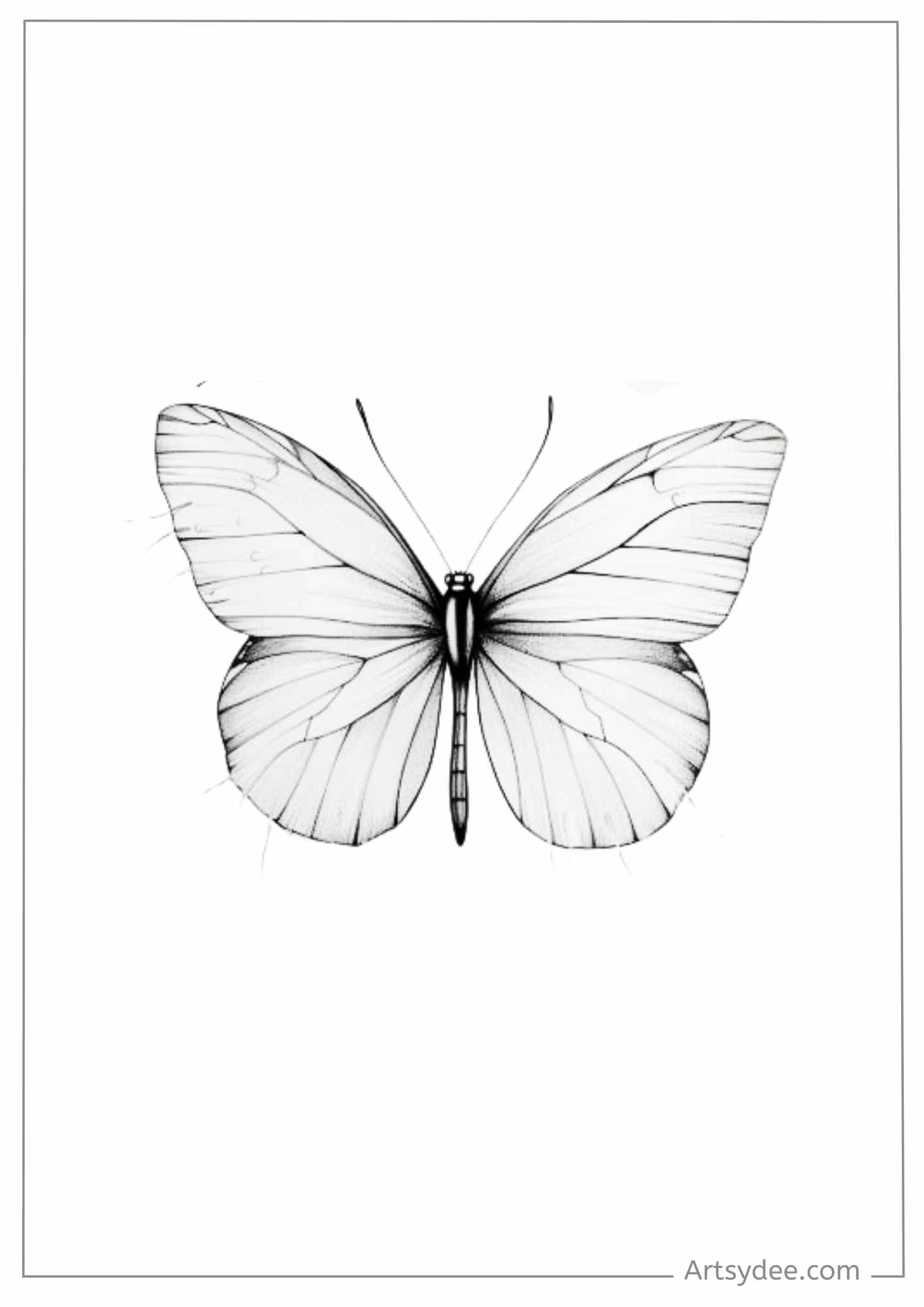80+ Butterfly Coloring Pages for Adults & Children (Free Printable PDF ...