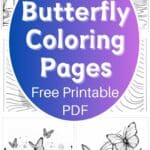 free printable butterfly coloring pages