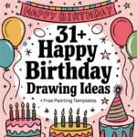 happy birthday drawing ideas