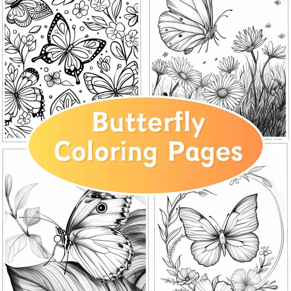 80+ Butterfly Coloring Pages for Adults & Children (Free Printable PDF ...