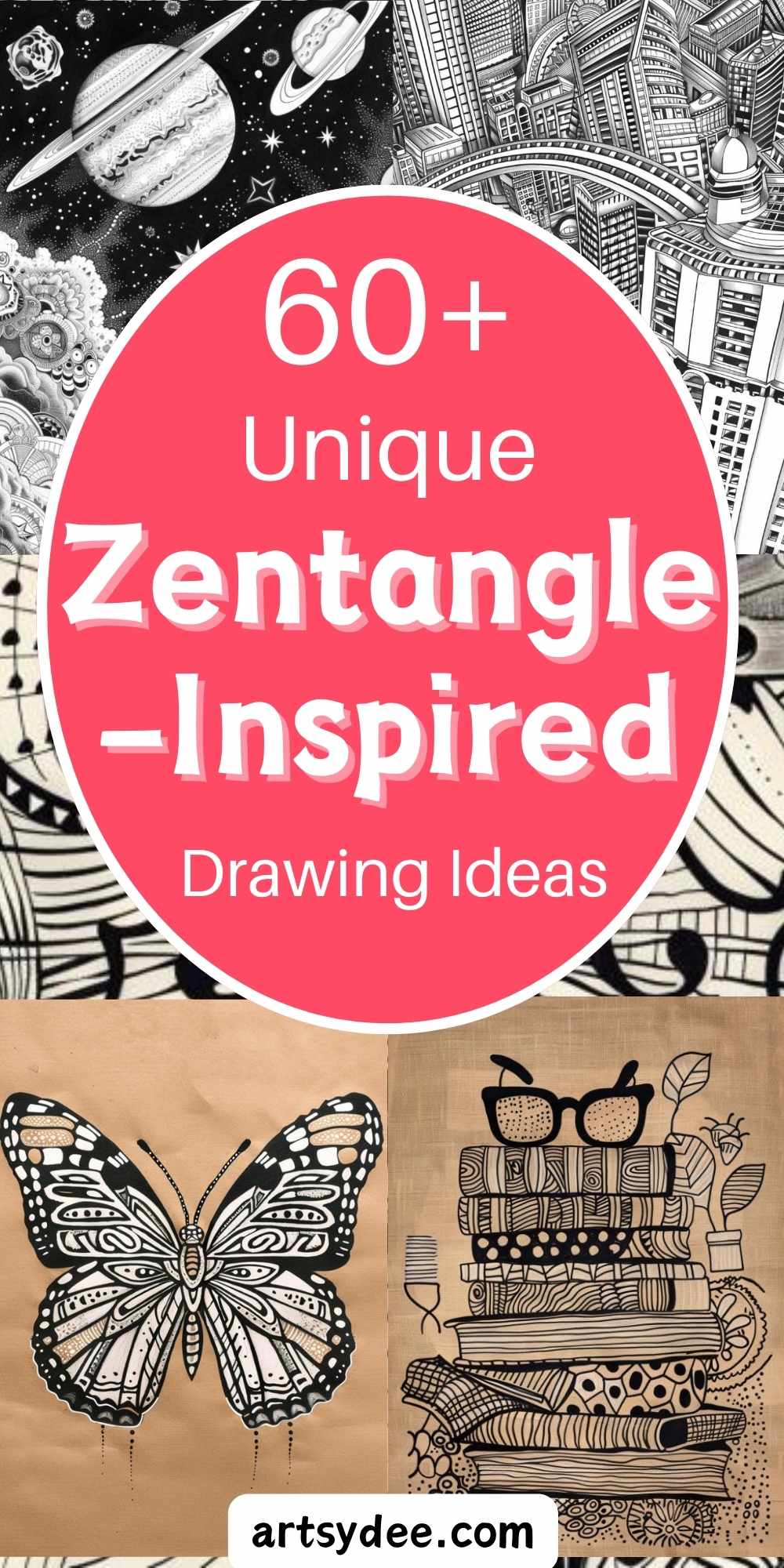 60+ Unique Zentangle-Inspired Drawings (+ Free Coloring Pages ...