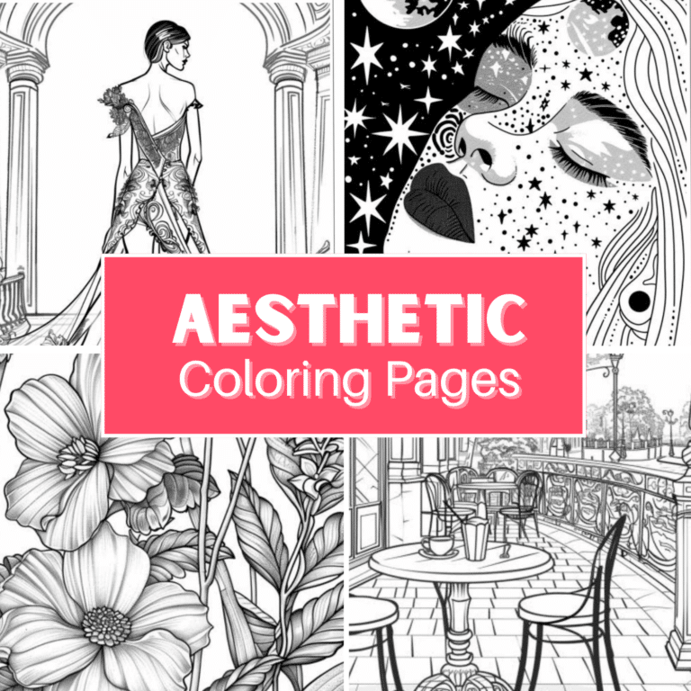 10 Aesthetic Coloring Pages for Adults: Unwind with Relaxing Designs