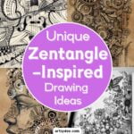 unique zentangle drawings