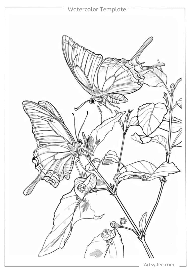 butterfly templates for watercolor