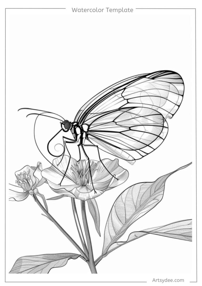 butterfly template for watercolor