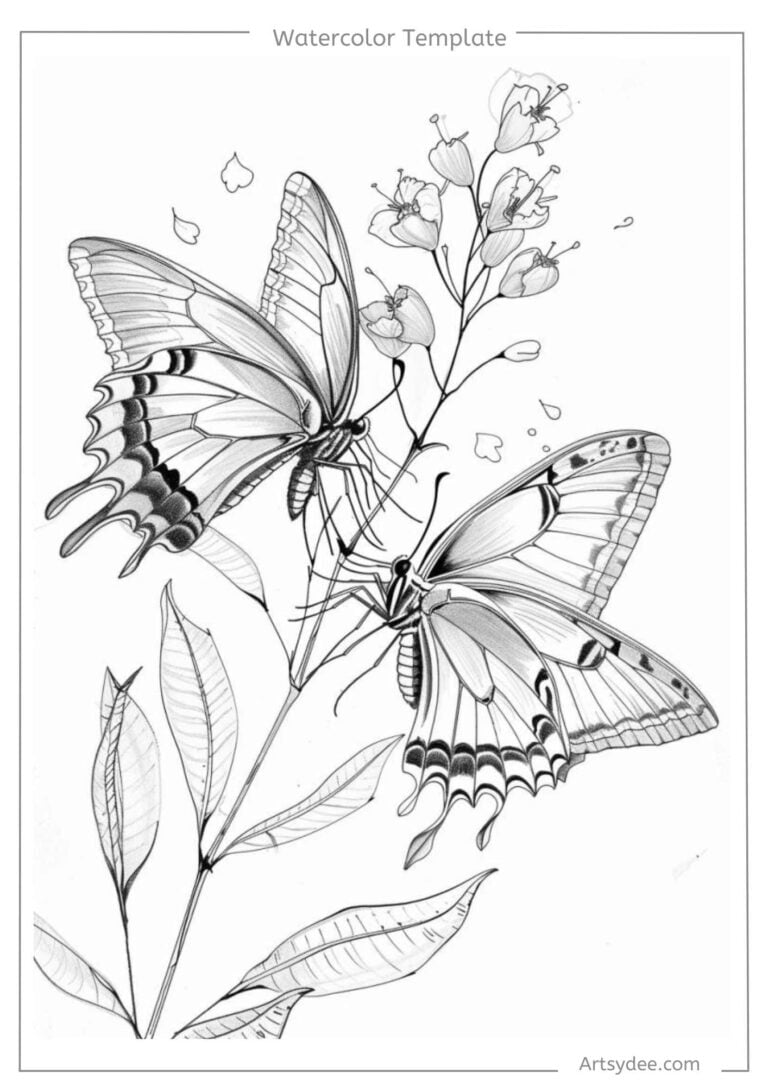 butterfly templates for watercolor