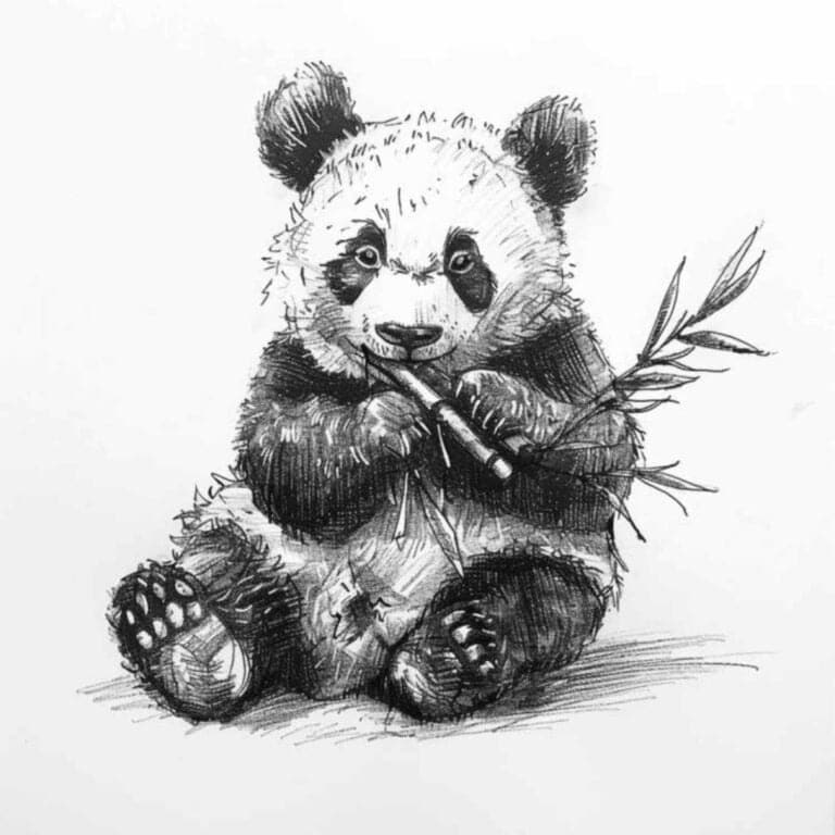 cute panda drawing