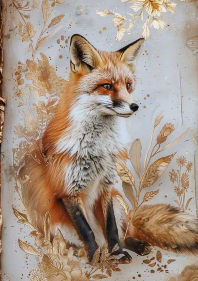 fox junk journal page