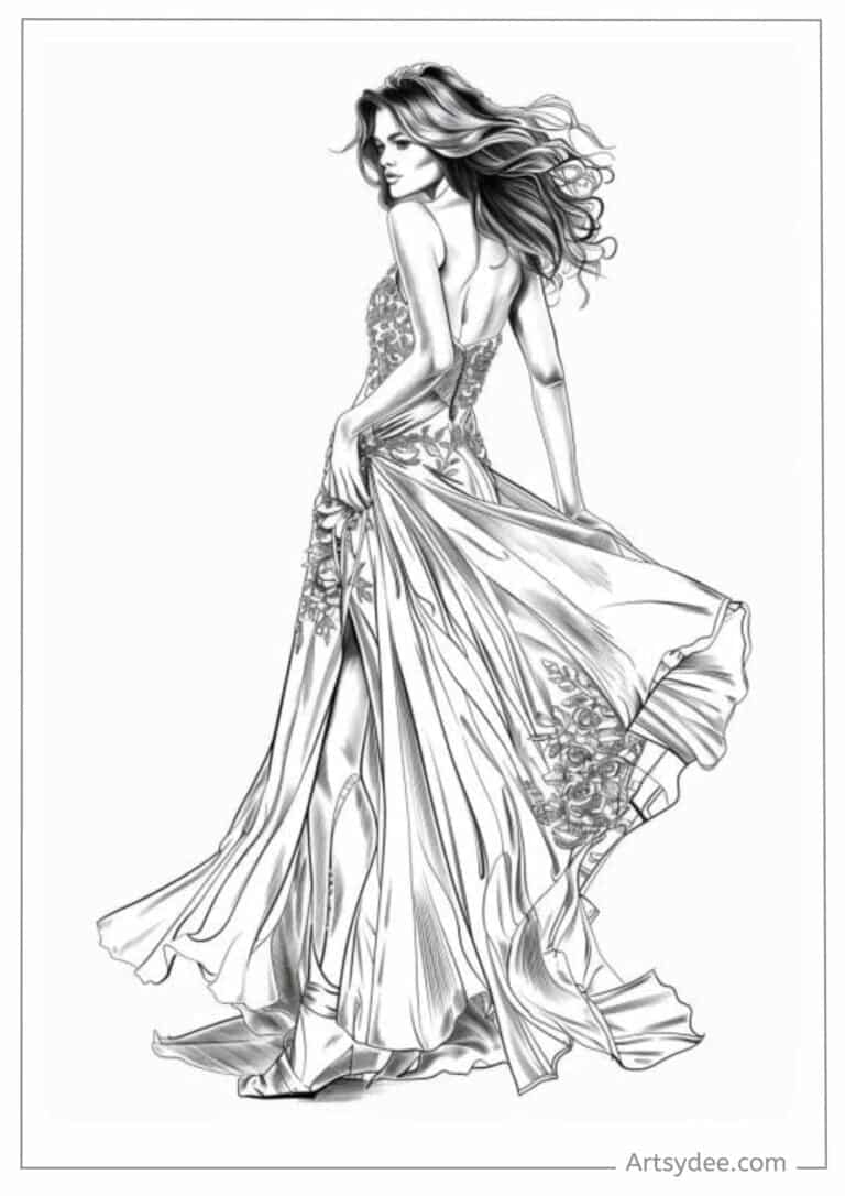 dress coloring pages