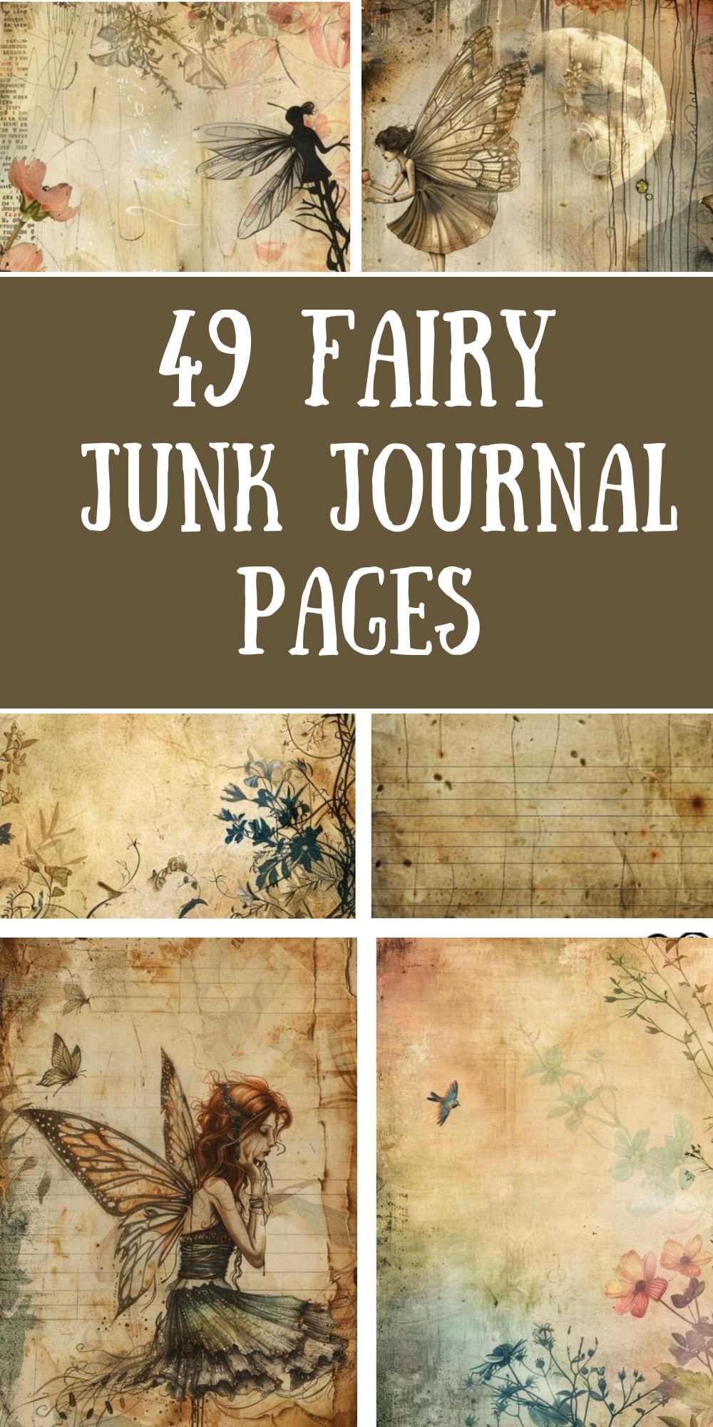 49 Free Printable Fairy Junk Journal Pages! - Artsydee - Drawing ...