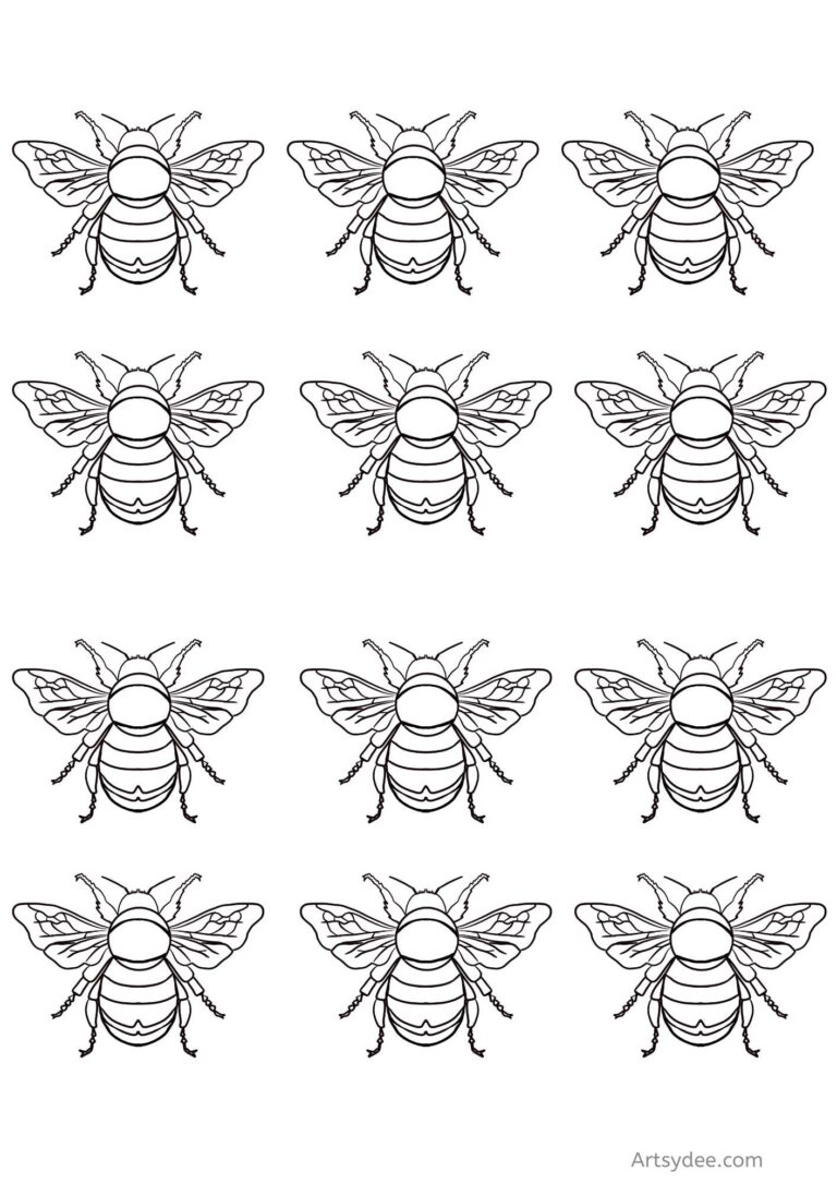 printable bumble bees 2