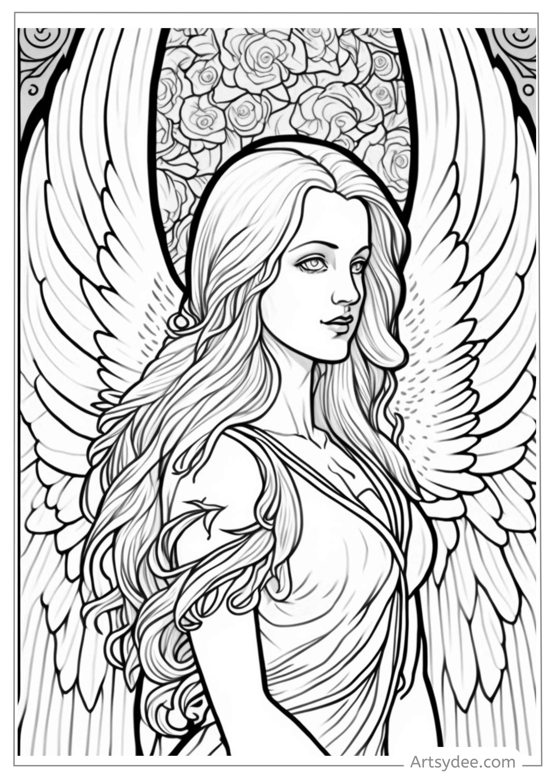 Angelic Art Therapy: 21+ Free Printable Angel Wings Coloring Pages for ...